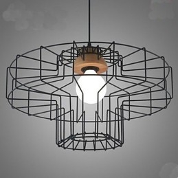 Yksipää Iron Chandelier Kattokruunu Retro Mesh
