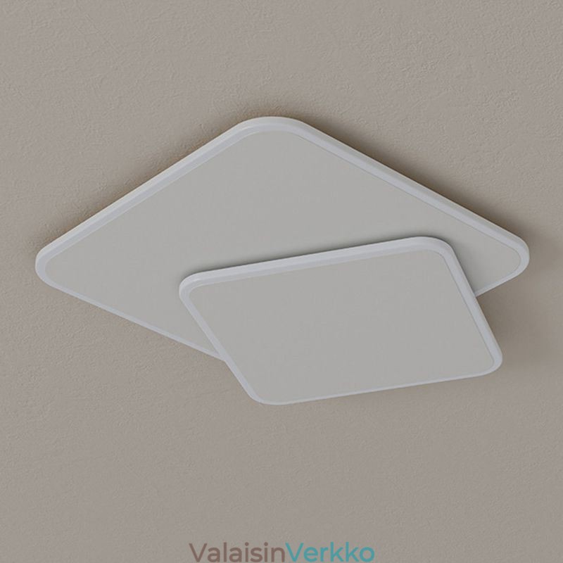 Uppoasennettu kaksinkertainen neliömäinen kattovalo
