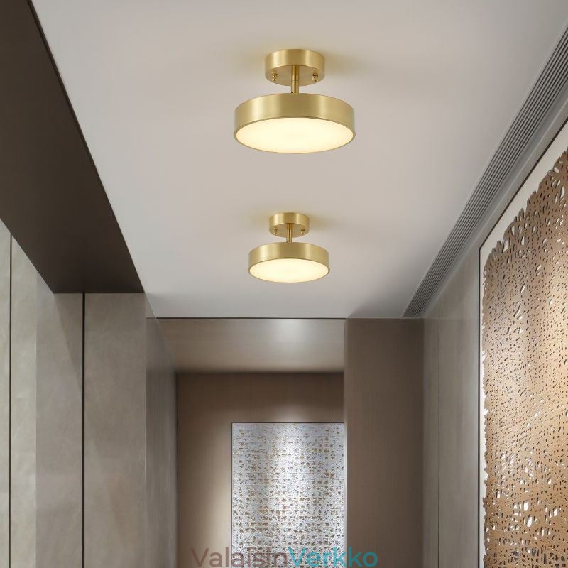 Kultainen kupari mini pyöreä kattovalo
