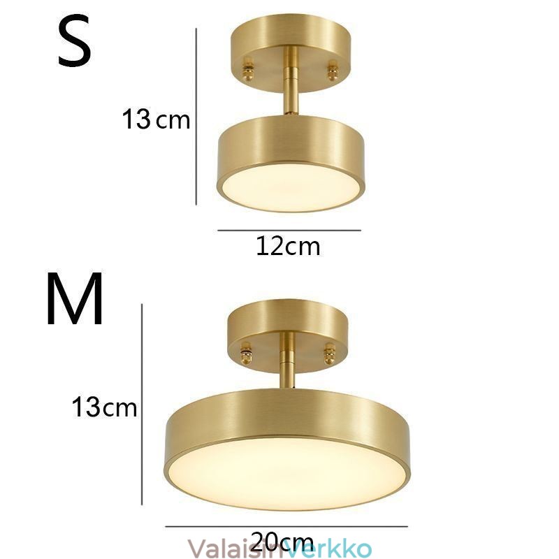 Kultainen kupari mini pyöreä kattovalo