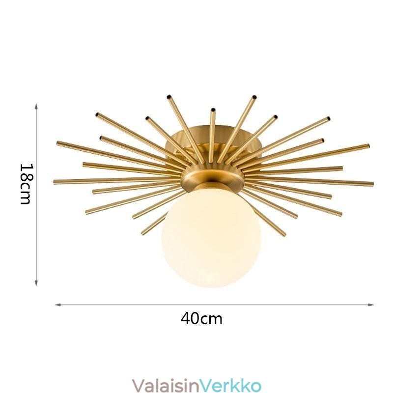 Moderni 1 uppoasennus kattovalaisin Globe kattolamppu