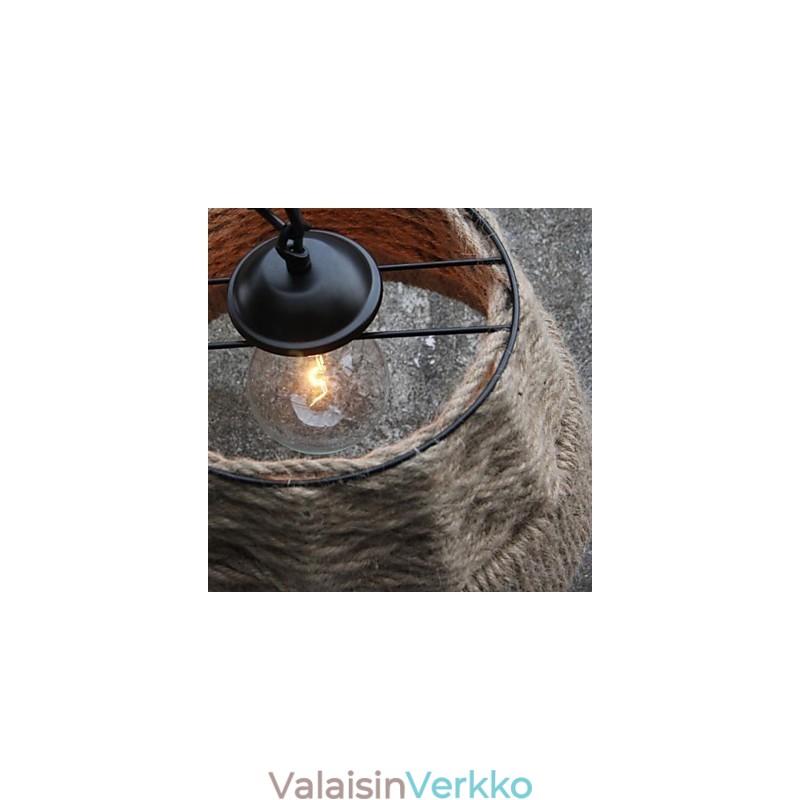 Retro käsintehty hamppuköysi countyard kattokruunu valaisin teolliseen maaseututyyliin