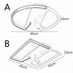 Kattovalaisin Mustavalkoinen Akryyli Valaisin Kohdevalo