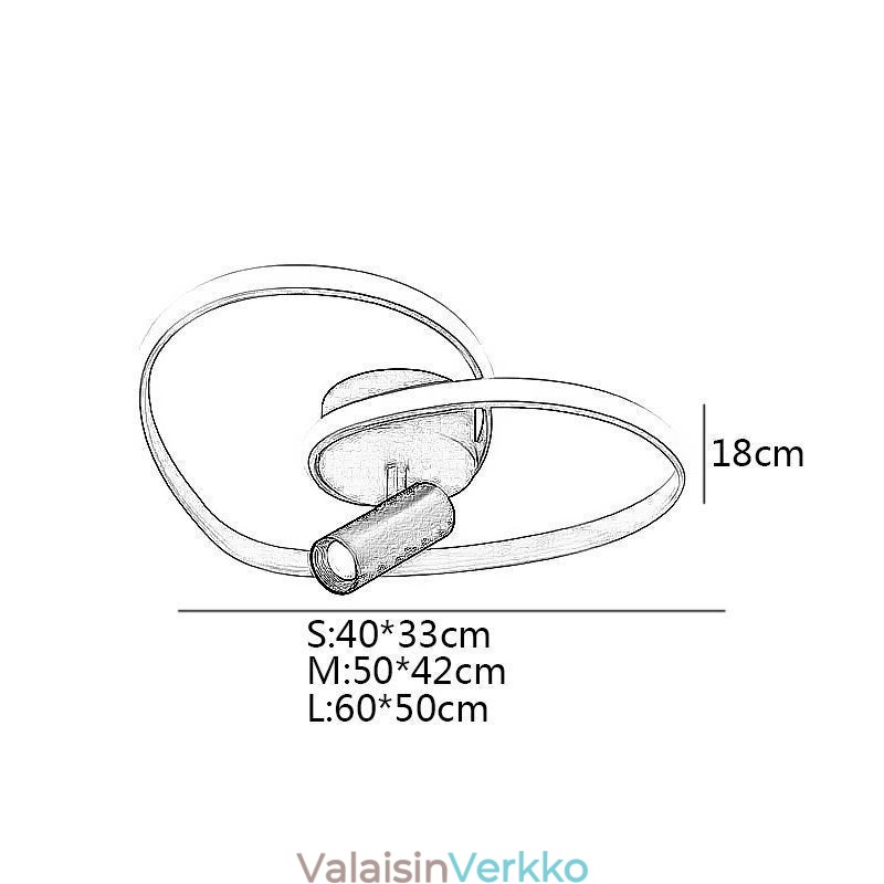 Uppoasennus harjattua kultaa sydämen muotoinen valokohdevalo