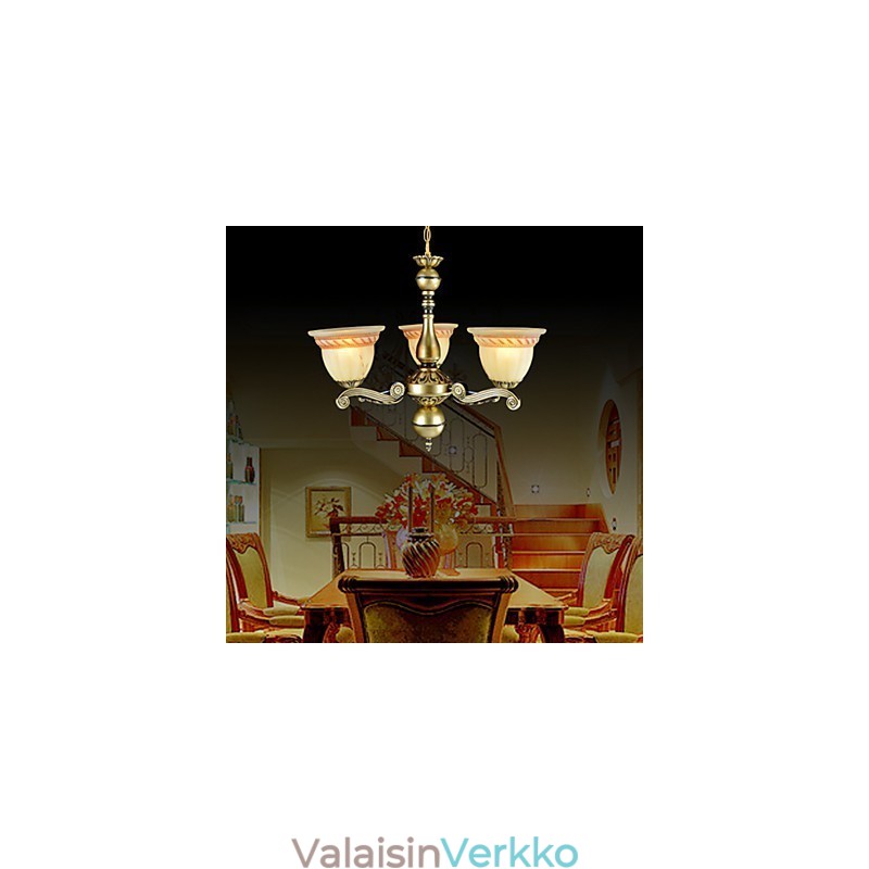 Kattokruunu Three Lights Pronssi European Retro Classic