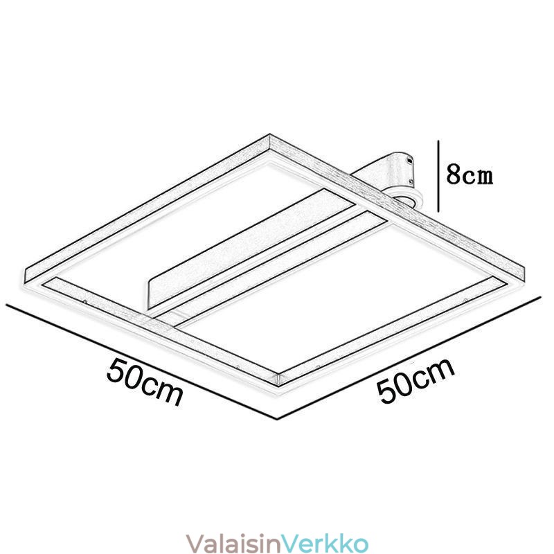 Akryyli neliön upotettava kattovalaisin