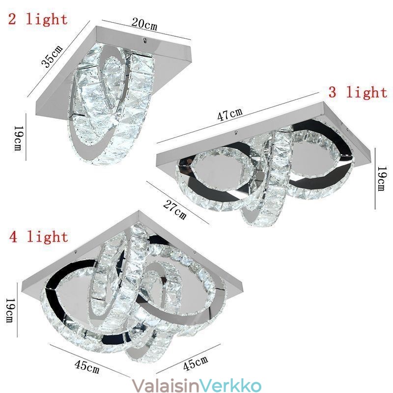 Puolirengas upotettava kristallikatotovalo