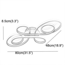 Moderni kiinalainen solmu uppoasennus kattovalaisin