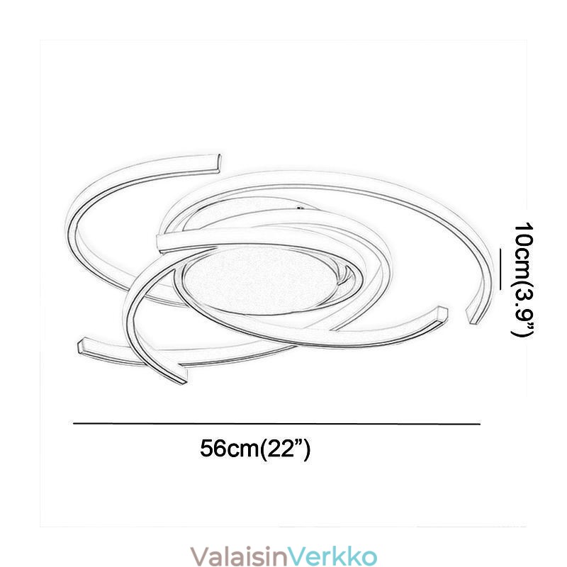 Moderni yksinkertainen uppoasennettava kattovalo