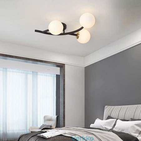 Moderni minimalistinen Branch uppoasennettu lasipallokattovalaisin Moderni minimalistinen Branch uppoasennettu lasipallokattovalaisin