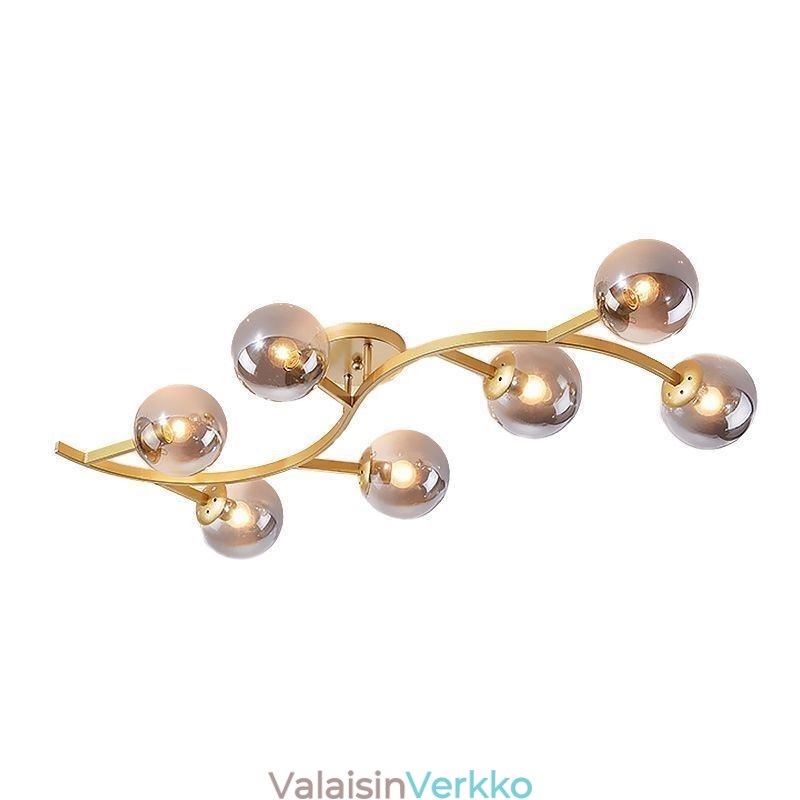 Moderni minimalistinen Branch uppoasennettu lasipallokattovalaisin