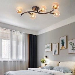 Moderni minimalistinen Branch uppoasennettu lasipallokattovalaisin