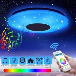 Uppoasennettava värikäs kattolamppu Bluetooth-musiikkikaiuttimen ajoitustoiminnolla