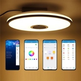 Uppoasennettava värikäs kattovalo Bluetooth-musiikkikaiuttimen ajoitustoiminnolla