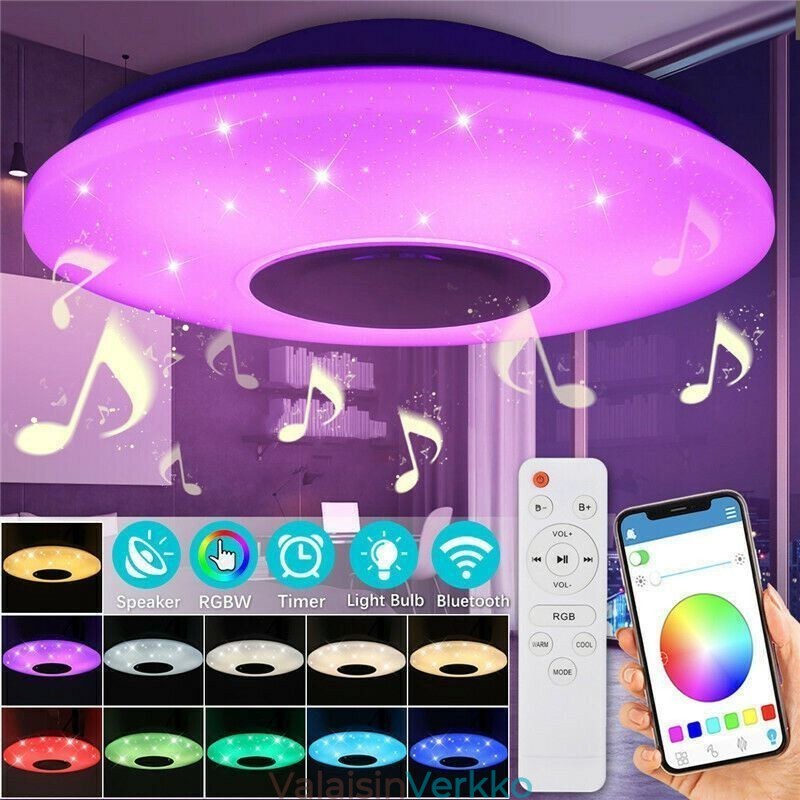 Uppoasennettava koristelamppu Remote APP Ohjaus Bluetooth-musiikkikaiutinlamppua