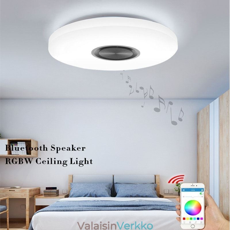 Uppoasennettava koristelamppu Remote APP Ohjaus Bluetooth-musiikkikaiutinlamppua