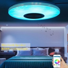 Uppoasennus kattovalaisin koristeellinen lamppu Kaukosäädin APP Ohjaa Bluetooth-musiikkikaiutinlamppua