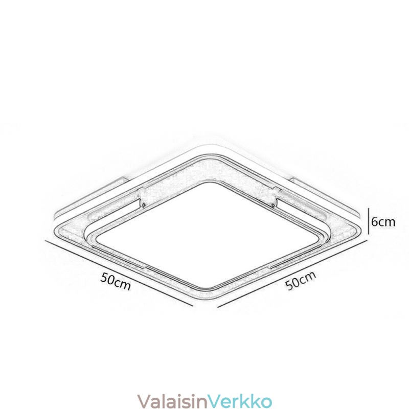 Moderni yksinkertainen uppoasennettava kattovalaisin neliön muotoinen akryylivalaisin