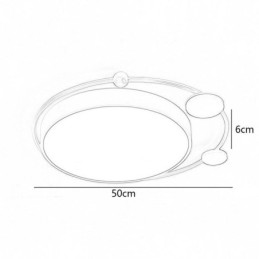 Nykyaikainen uppoasennettava kattovalaisin, pyöreä akryylikattovalaisin