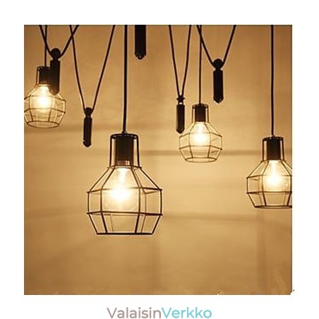 Ruokailu Istuva kattokruunu Amerikkalaiset maalaislamput ja lyhdyt Lift Tiny Cages Droplight Ruokailu Istuva kattokruunu Amerikkalaiset maalaislamput ja lyhdyt Lift Tiny Cages Droplight