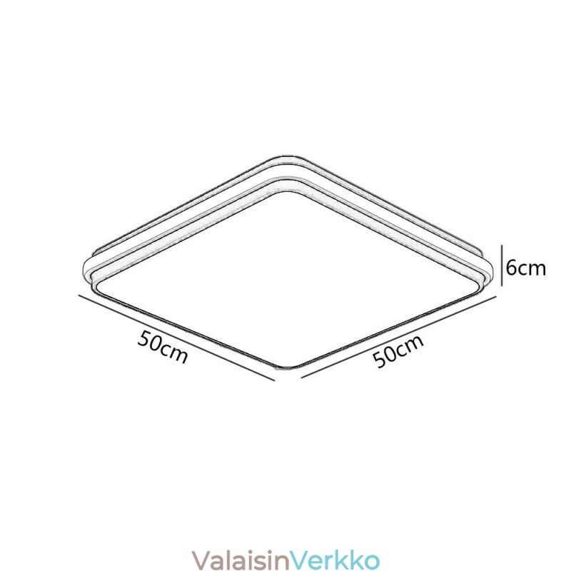 Minimalistinen neliönmuotoinen uppoasennus kattovalaisin Moderni akryylivalaistus