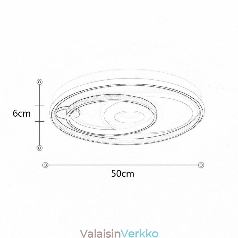 Päällekkäinen pyöreä uppoasennus kattovalaisin Moderni akryylivalo