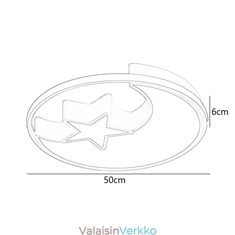 Moon & Star uppoasennettu kattovalo