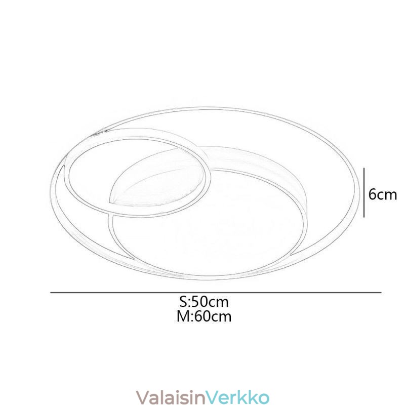 Moderni pyöreä uppoasennettava kattovalo