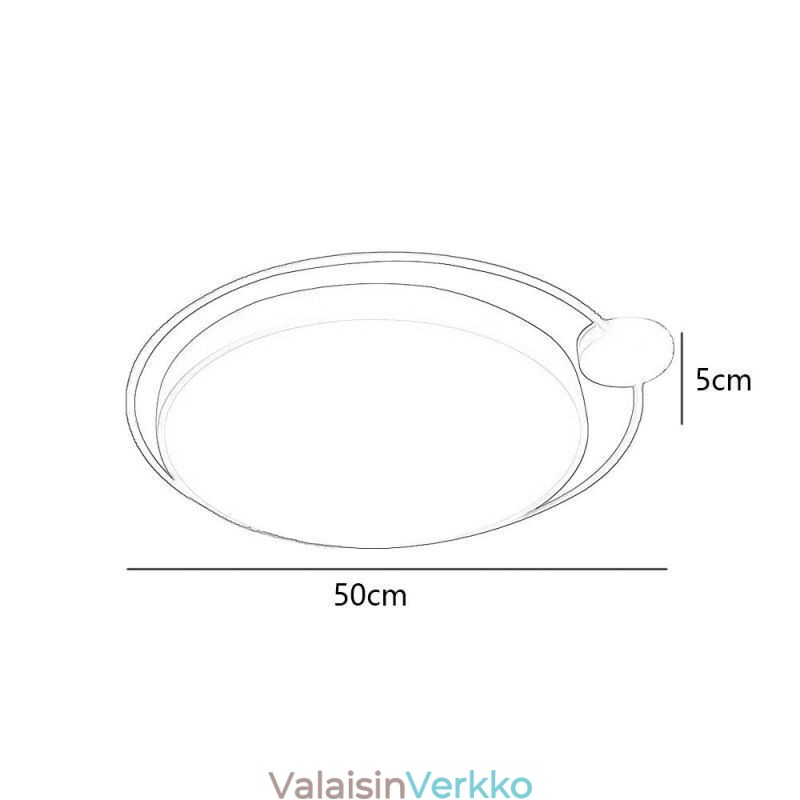 Yksinkertainen pyöreä uppoasennettava valaisin akryylista kattoon