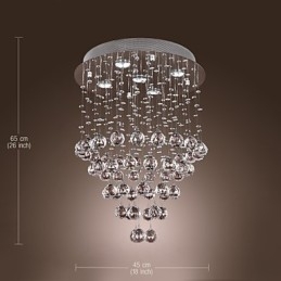 Kristallikruunu, jossa 5 valosokkia designia (K9 Crystal)