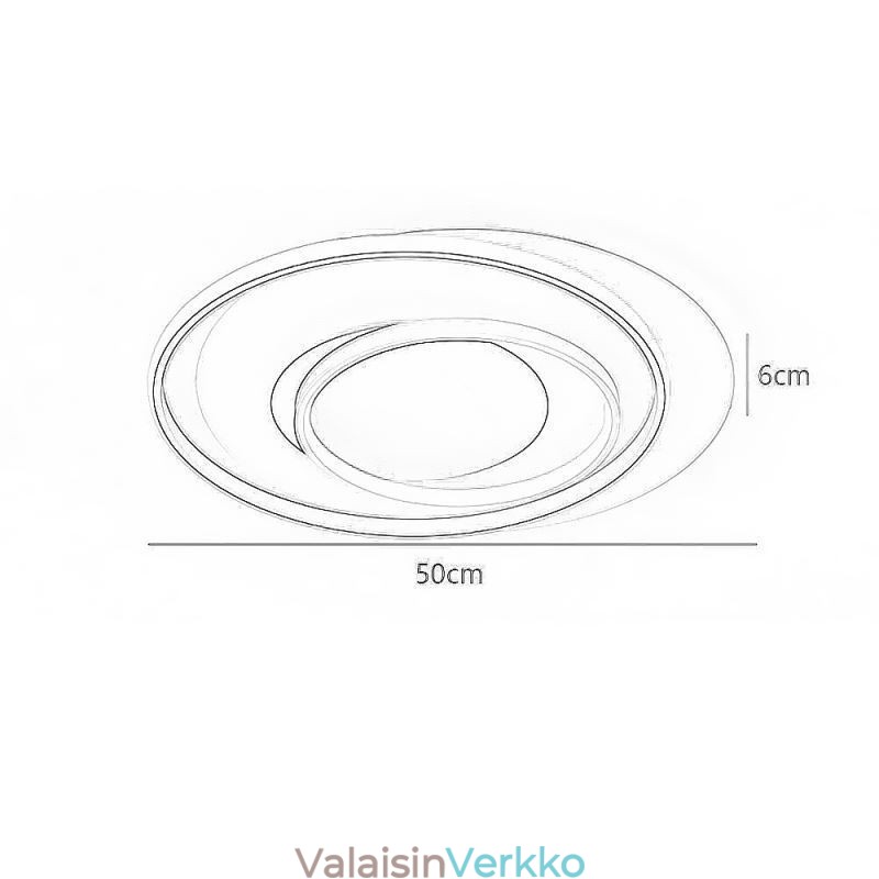 Epäsäännöllinen pyöreä uppoasennettava kattovalo