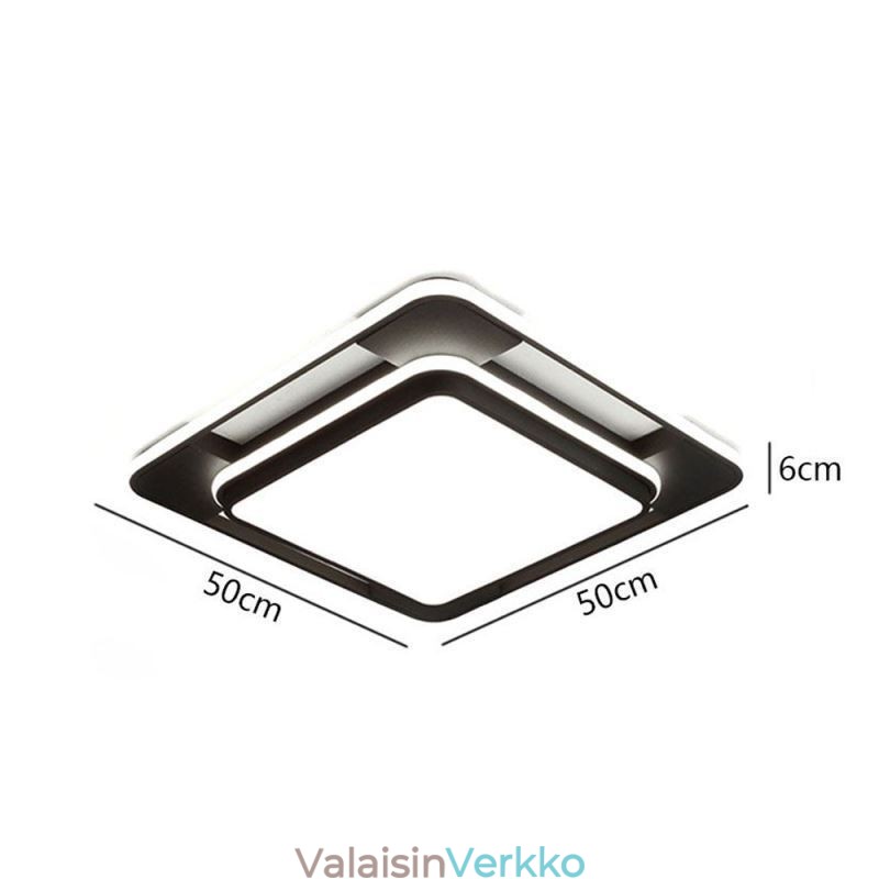 Moderni minimalistinen uppoasennusvalaisin neliön kattovalaisin