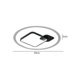 Moderni minimalistinen kattovalaisin pyöreä ja neliönmuotoinen uppoasennettava valaisin