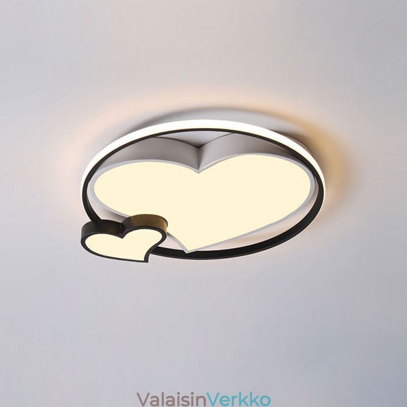 Double Hearts uppoasennettu kattovalaisin koristeellinen valaistus