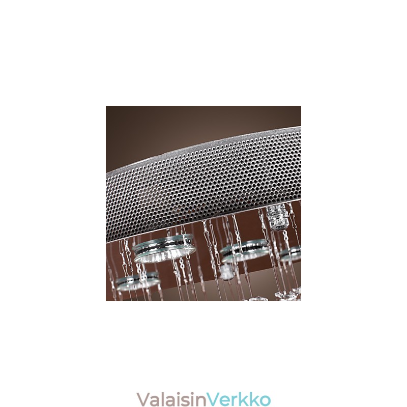Kristallikruunu, jossa 5 valosokkia designia (K9 Crystal)