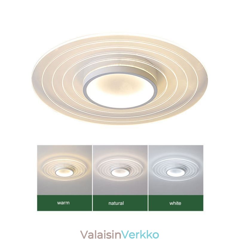 Moderni pyöreä uppoasennus kattovalaisin, minimalistinen valaisin