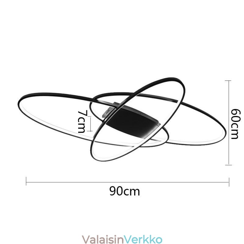Moderni soikea uppoasennus kattovalaisin akryyli koristeellinen valaisin