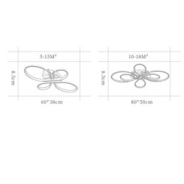 Moderni uppoasennettu kattovalaisin kukkasuunnittelu koristevalaistus