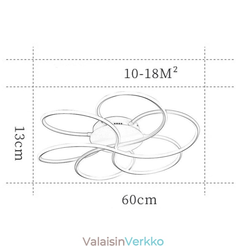 Lineaarinen upotettava kattovalaisin Moderni kukkasuunnitteluvalo