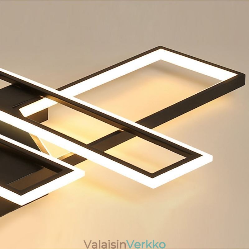 4 valoa uppoasennettava kattovalaisin Moderni geometrinen lineaarinen koristevalaisin