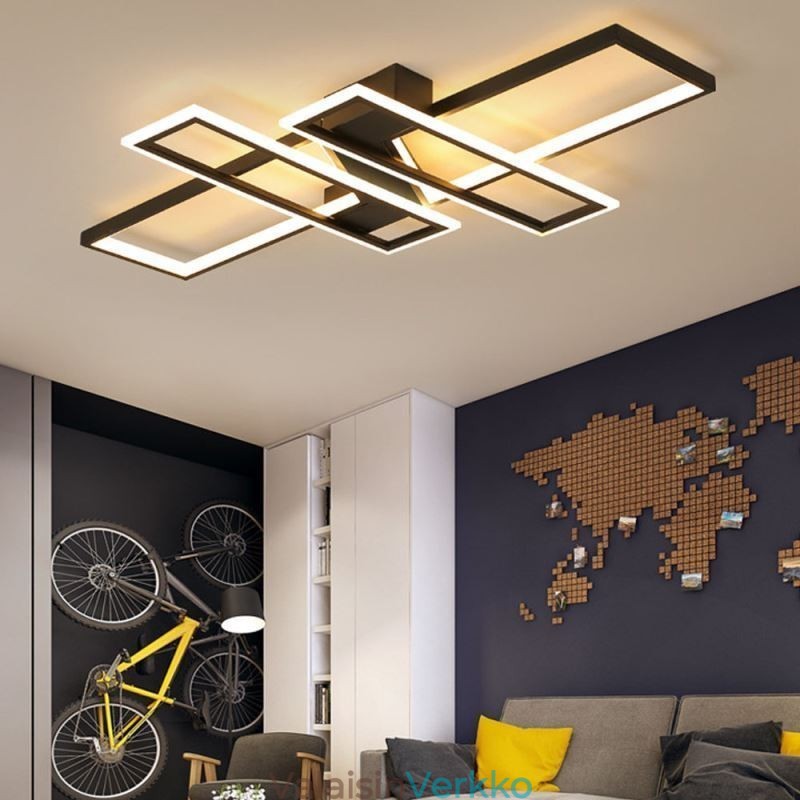 4 valoa uppoasennettava kattovalaisin Moderni geometrinen lineaarinen koristevalaisin