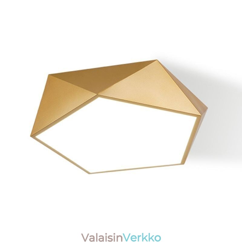 Kultainen geometrinen uppoasennettu akryylikattovalo