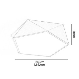 Kultainen geometrinen uppoasennettu akryylikattovalo