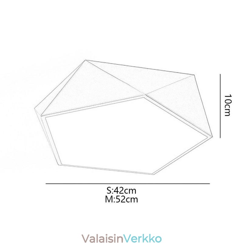 Kultainen geometrinen uppoasennettu akryylikattovalo