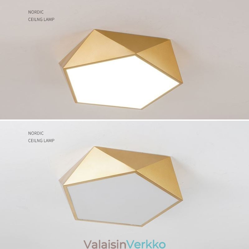 Kultainen geometrinen uppoasennettu akryylikattovalo
