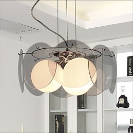 tarjoukset Milan Simple Fashion Style Kattokruunu Vaalea savunharmaa lasikattokruunu