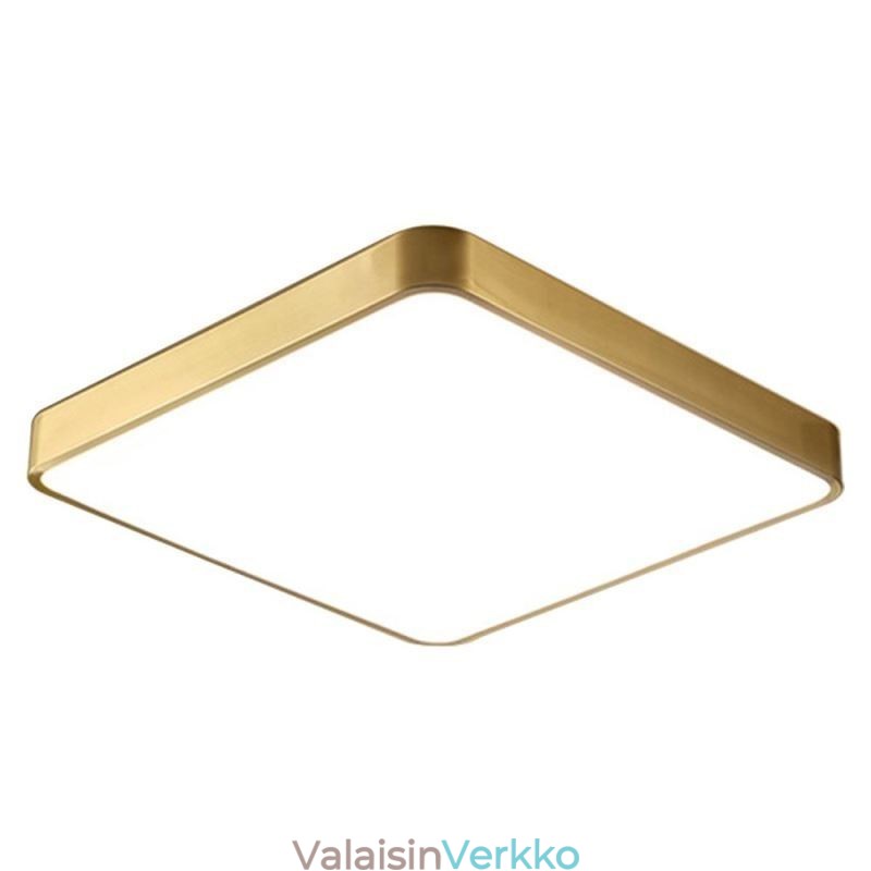 Uppoasennus Minimalistinen akryyli neliön kultainen kattovalaisin