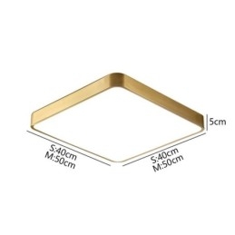 Uppoasennus Minimalistinen akryyli neliön kultainen kattovalaisin