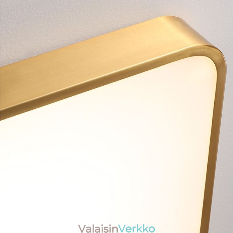 Uppoasennus Minimalistinen akryyli neliön kultainen kattovalaisin