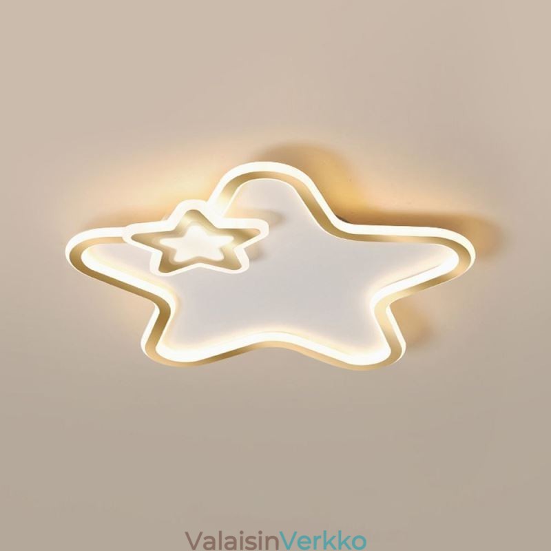 Creative Star Flush Mount Golden Star -kattovalo
